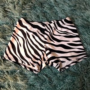 Zebra Print Spandex Shorts